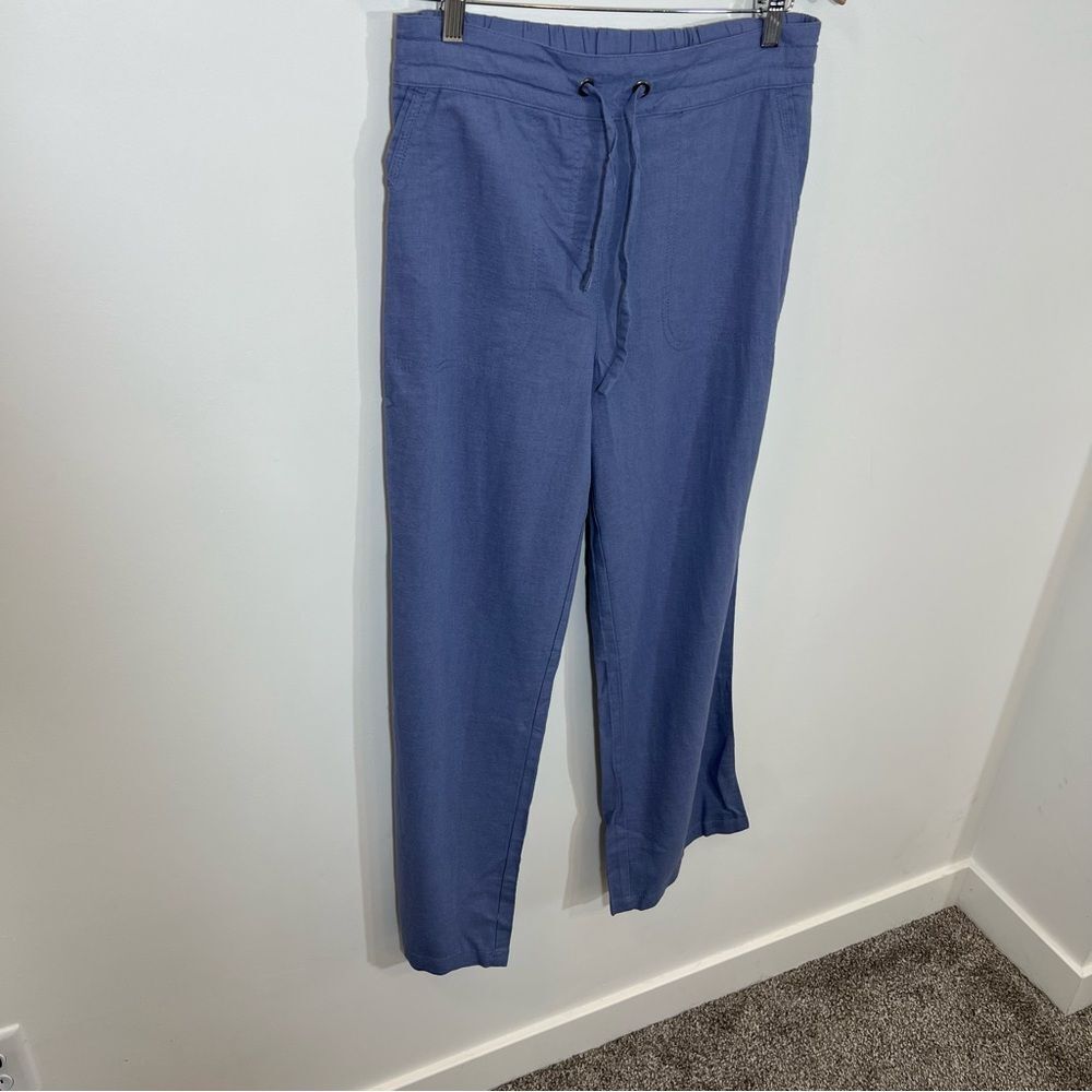 NWT Denim & Co. Linen Blend Pull-On Full-Length Pants | Size XS - Picture 3 of 10